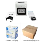 LCD Screen Electronic Time Clock Paper Card English Attendance Machine Punch Machine, Support Music Bell - Image 6