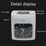Electronic Time Clock Paper Card English Attendance Machine Punch Machine, Support Music Bell - Image 3