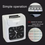 Electronic Time Clock Paper Card English Attendance Machine Punch Machine, Support Music Bell - Image 4