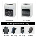 Electronic Time Clock Paper Card English Attendance Machine Punch Machine, Support Music Bell - Image 7