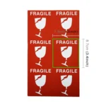 10pcs Self-adhesive English Warning Sticker Fragile Label - Image 2