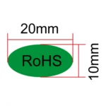 1000 PCS Oval Shape Self-adhesive RoHS Sticker RoHS Label, Size: 10x20mm - Image 2