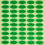 1000 PCS Oval Shape Self-adhesive RoHS Sticker RoHS Label, Size: 10x20mm - Image 3