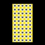 1000 PCS Round Shape Size Sticker Clothes Size Label, Size: M - Image 3
