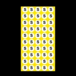 1000 PCS Round Shape Size Sticker Clothes Size Label, Size: S - Image 3