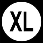 1000 PCS Round Shape Size Sticker Clothes Size Label, Size: XL - Image 2