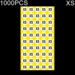 1000 PCS Round Shape Size Sticker Clothes Size Label, Size: XS