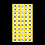 1000 PCS Round Shape Size Sticker Clothes Size Label, Size: XS - Image 3