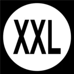 1000 PCS Round Shape Size Sticker Clothes Size Label, Size: XXL - Image 2