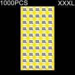 1000 PCS Round Shape Size Sticker Clothes Size Label, Size: XXXL