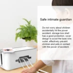 ORICO CMB-18 Separating Design ABS Electrical Socket Storage Box Power Cable Manager Case with Phone / Tablet Holder for Desk, Living Room, Office, Bedroom - Image 12