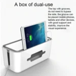 ORICO CMB-18 Separating Design ABS Electrical Socket Storage Box Power Cable Manager Case with Phone / Tablet Holder for Desk, Living Room, Office, Bedroom - Image 8