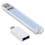 8LEDs 5V 200LM USB LED Book Light Portable Night Light, with 8 Pin Adapter - Image 3