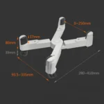 5-wheel Adjustable Moving Pulley X-type Computer Mainframe Plastic Chassis Tray Holder - Image 6