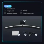 Xiaomi Youpin LYMAX Pro Computer Monitor Light Bar USB-C/Type-C Stepless Dimming Screen Hanging Light - Image 2