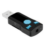 BC07 Mini Brushed Texture USB Bluetooth Receiver MP3 Player SD/TF Card Reader with Microphone & Audio Cable, Support Handsfree & AUX Output & 32GB Micro SD / TF Card & Two-sided USB Port Connecting - Image 3