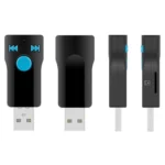 BC07 Mini Brushed Texture USB Bluetooth Receiver MP3 Player SD/TF Card Reader with Microphone & Audio Cable, Support Handsfree & AUX Output & 32GB Micro SD / TF Card & Two-sided USB Port Connecting - Image 4