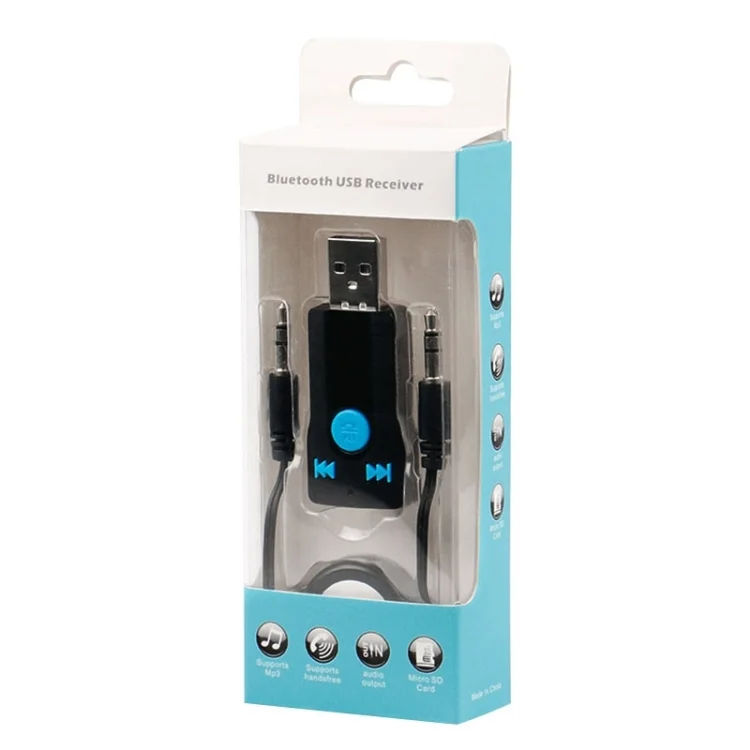 PC1780_5.webp BC07 Mini Brushed Texture USB Bluetooth Receiver MP3 Player SD/TF Card Reader with Microphone & Audio Cable, Support Handsfree & AUX Output & 32GB Micro SD / TF Card & Two-sided USB Port Connecting - Image 6