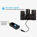 BC07 Mini Brushed Texture USB Bluetooth Receiver MP3 Player SD/TF Card Reader with Microphone & Audio Cable, Support Handsfree & AUX Output & 32GB Micro SD / TF Card & Two-sided USB Port Connecting - Image 9