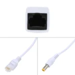 RJ45 POE Injector and Splitter Cable with 2.1x 5.5mm Male DC Jack - Image 2