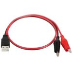 USB-A Male To 2 x Crocodile Clip Power Connection Extension Cable, Length: 0.5m - Image 3