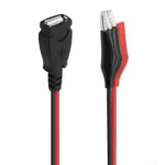 USB-A Female To 2 x Crocodile Clip Power Connection Extension Cable, Length: 0.5m - Image 2