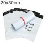 100pcs / Pack 20x30cm Custom Printed Thick Plastic Courier Bags with Your Logo for Products Packaging & Shipment