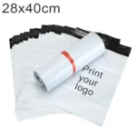 100pcs / Pack 28x40cm Custom Printed Thick Plastic Courier Bags with Your Logo for Products Packaging & Shipment