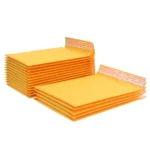 100pcs Kraft Paper Envelope Bag Express Bubble Bag Packaging Bag, Size: 15x18+4cm - Image 2