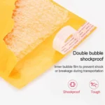 100pcs Kraft Paper Envelope Bag Express Bubble Bag Packaging Bag, Size: 15x18+4cm - Image 5