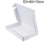 Shipping Box Clothing Packaging Box, Color: White, Size: 53x40x10cm