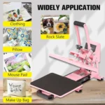 Hand Stamping Machine T-Shirt Clothes Heat Transfer, Size: 23x30cm, UK Plug - Image 2