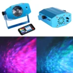 3W x 3 RGB Mini Water Wave Projector with Remote Control, EU Plug - Image 4