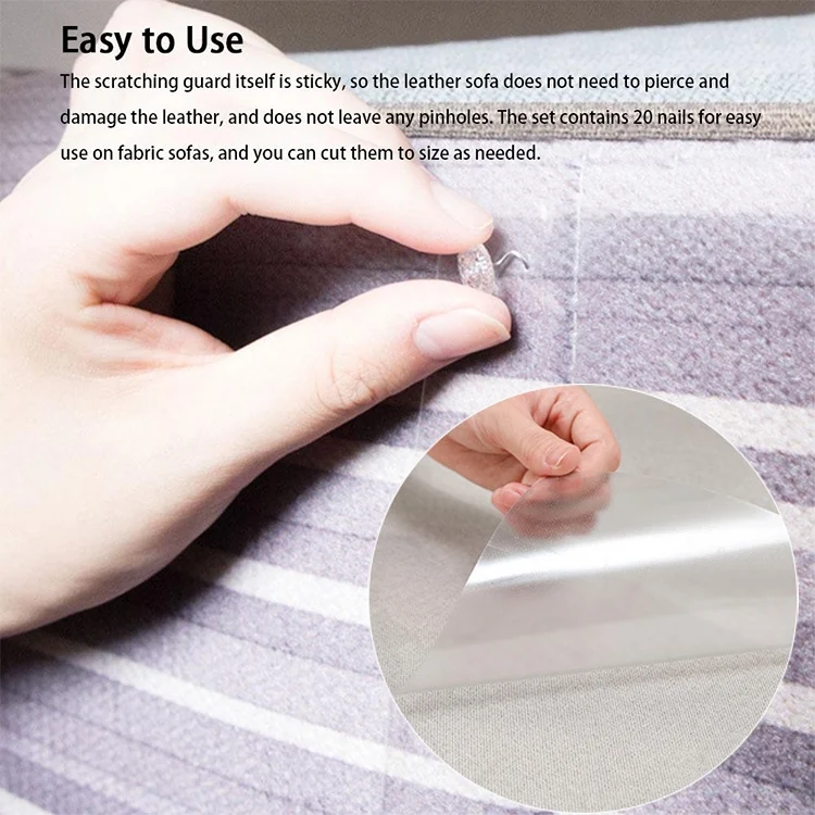 PSP0009_6.webp 2pcs/pack Cat Scratch Protection PVC Sofa Anti-scratch Stickers , Size: 30x45cm - Image 7