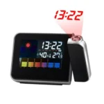 Multifunctional Digital Color LCD Display LED Projection Alarm Clock with Weather Station / Temperature / Humidity / Calendar(Black) - Image 2