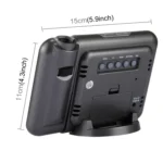 Multifunctional Digital Color LCD Display LED Projection Alarm Clock with Weather Station / Temperature / Humidity / Calendar(Black) - Image 4