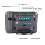 Multifunctional Digital Color LCD Display LED Projection Alarm Clock with Weather Station / Temperature / Humidity / Calendar(Black) - Image 7