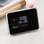 Multifunctional Digital Color LCD Display LED Projection Alarm Clock with Weather Station / Temperature / Humidity / Calendar(Black) - Image 10
