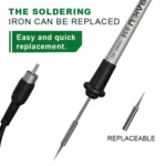 BAKU BK-938 Powerful Mini Anti-static Soldering Station Welder Machine, EU Plug (Silver) - Image 5