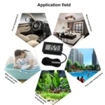 Mini LCD Digital Thermometer for Fridge Freezer, Insert Size 46mm x 26.6mm, Cable Length 1m(Black) - Image 6