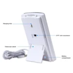 Indoor Thermometer with Hygrometer(White) - Image 6