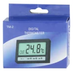 Dual Way (Indoor and Outdoor) LCD Digital Thermometer with Clock Display Function, TM-2 (Black) - Image 6