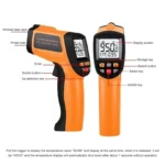 Infrared Thermometer, Temperature Range: -50 - 900 Degrees Celsius(Yellow) - Image 4