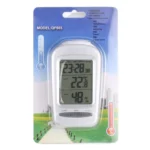 LCD Digital Desk Indoor Thermometer Hygrometer with Date / Clock / Freezing Warning(Silver) - Image 6