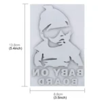 Baby On Board Pattern Vinyl Car Sticker, Size: 20cm x 13cm - Image 3