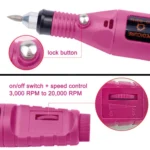 Mini Nail Machine, Variable Speed Rotary Detail Carver(Red) - Image 4