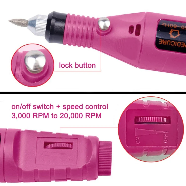 S-CA-2169_3.webp Mini Nail Machine, Variable Speed Rotary Detail Carver(Red) - Image 4