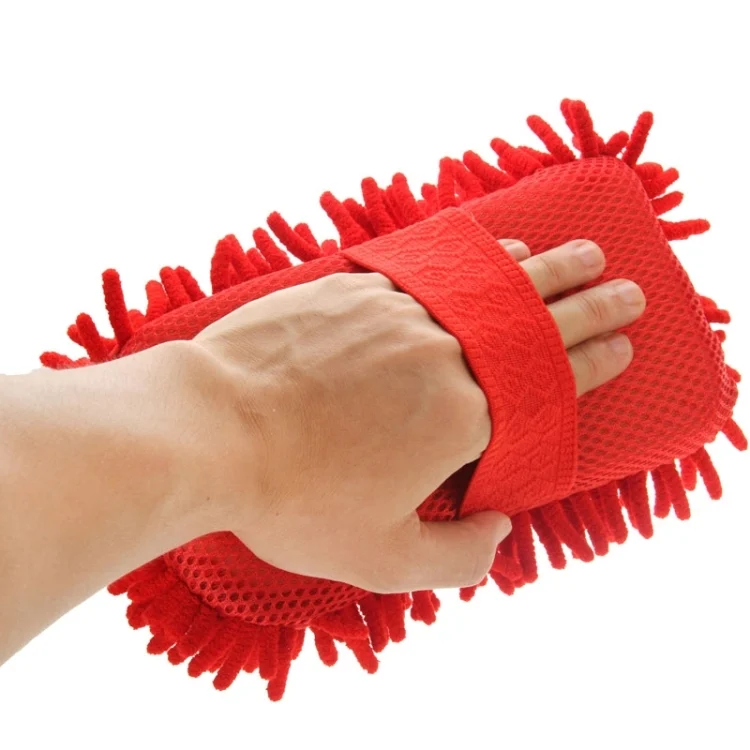 S-CA-2590R_3.webp Ultrafine Fiber Chenille Anthozoan Car Washing Gloves Multi-functional Magic Car Brush (Random Color Delivery) - Image 4