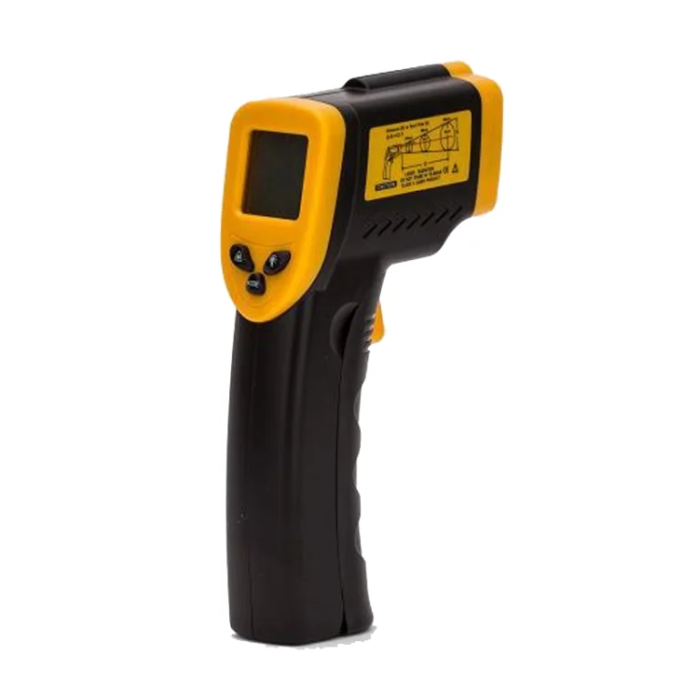 Infrared Thermometer, Temperature Range: -50 - 380 Degrees Celsius (D:S = 12:1)(Black)