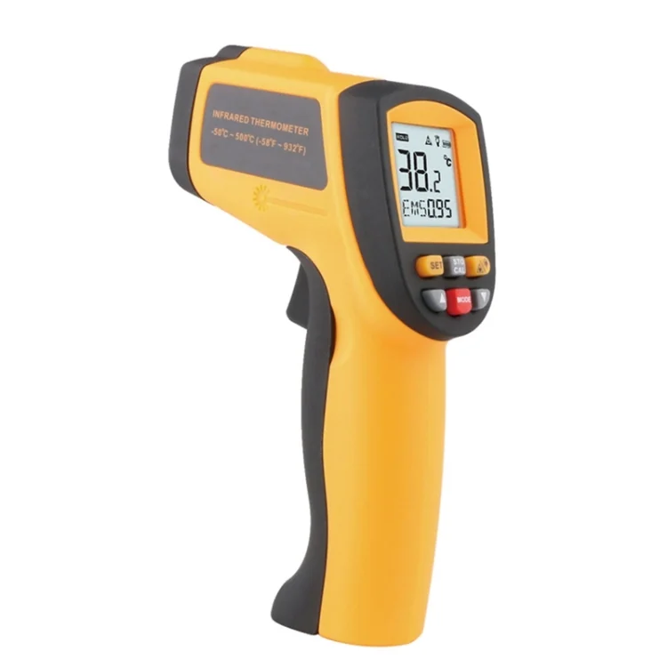 Infrared Thermometer, Temperature Range: -18 - 1150 Degrees Celsius(Orange)